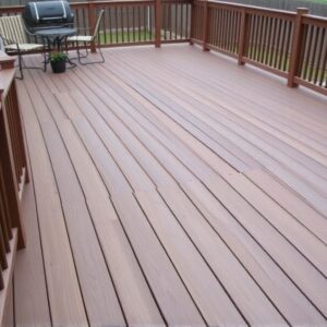 composite decking on a slope