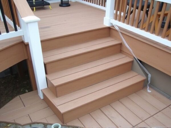 corner steps on deck