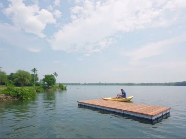 floating wpc river shore