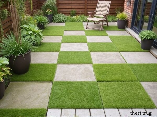 grass patio tiles