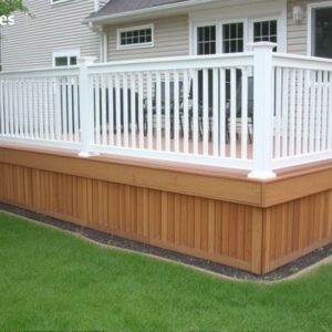 horizontal deck skirting ideas