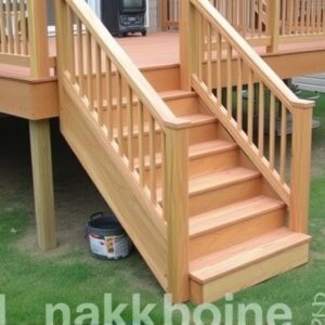 how to attach stairs to a deck